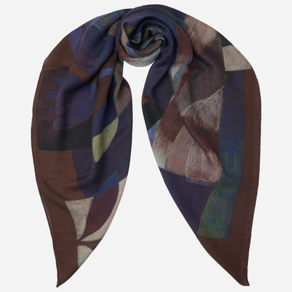 Extra Large Italian Brown Wool Scarf