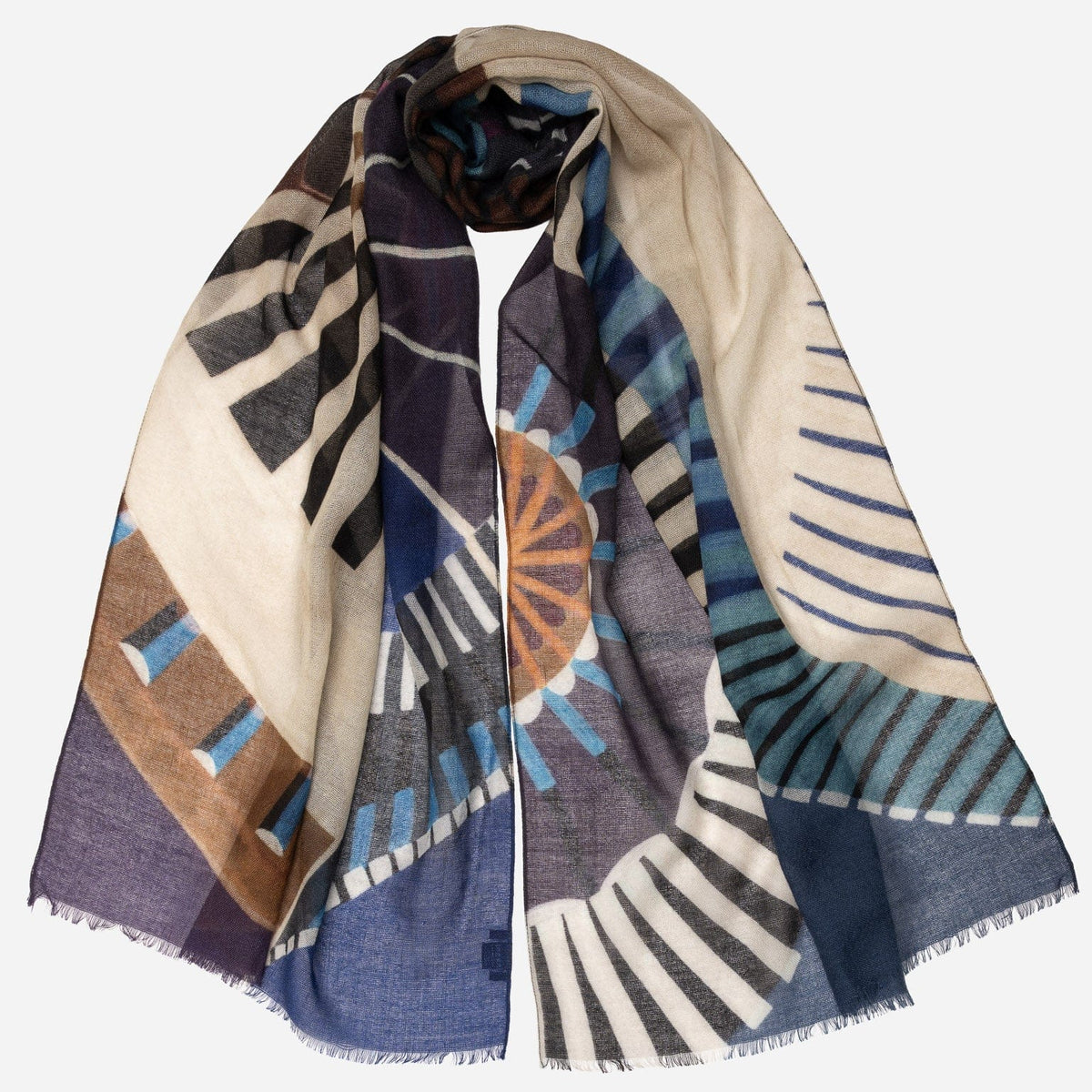 Lightweight soft wool scarf
