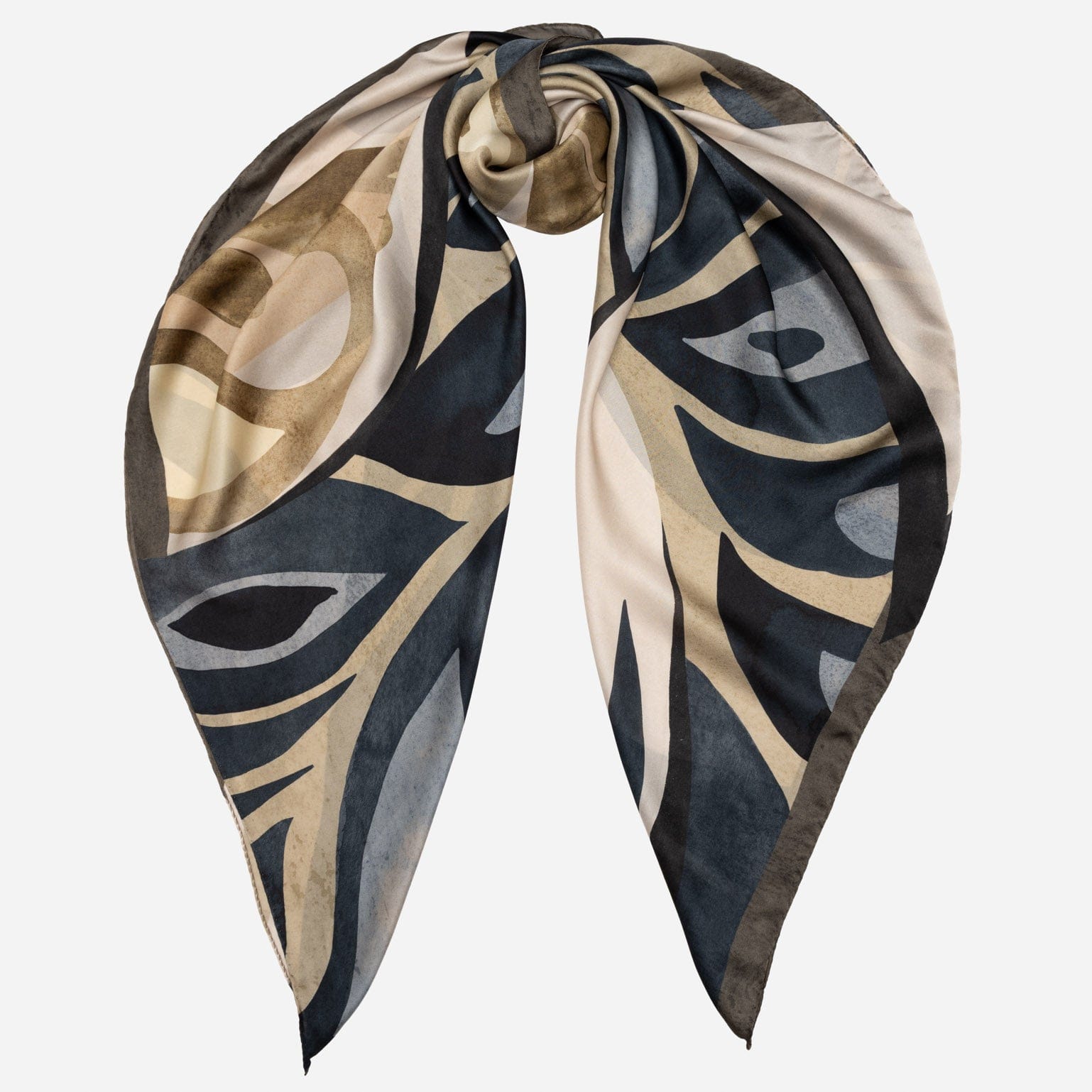 Extra Large Steel Blue Silk Square Scarf