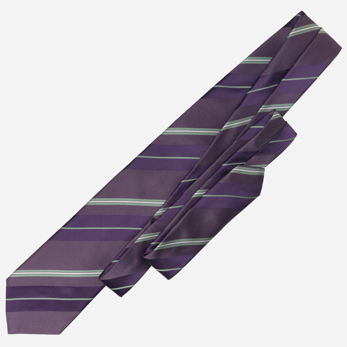 Purple Stripes Handmade Italian Silk Tie