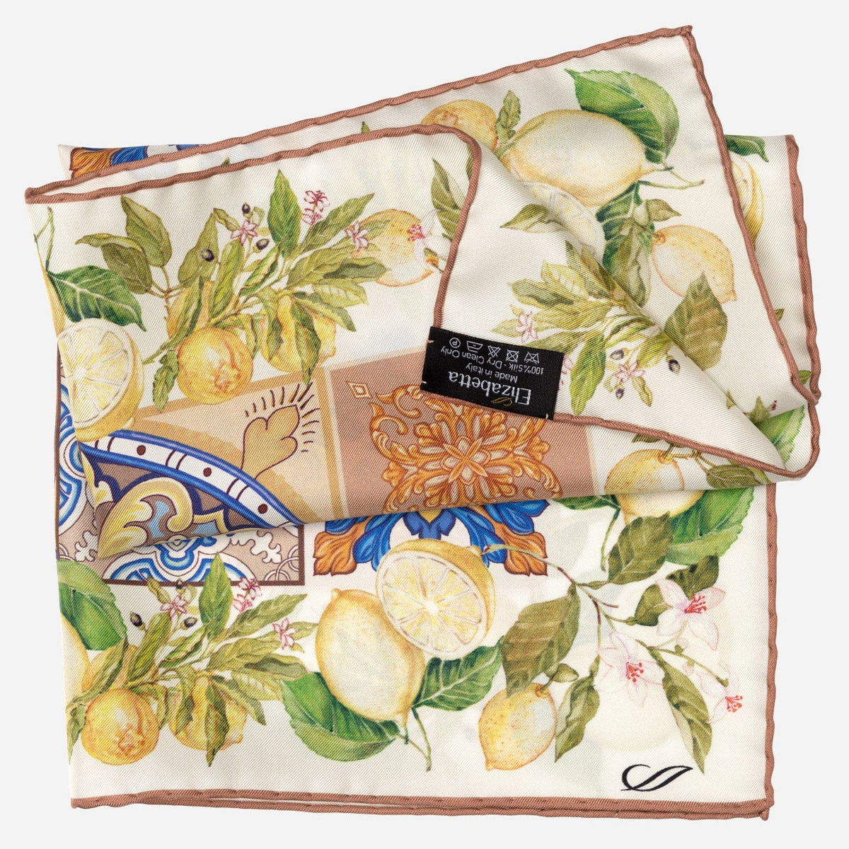 Terracotta Italian Silk Pocket Square