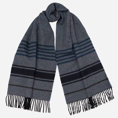 Blue Italian Wool Cashmere Scarf
