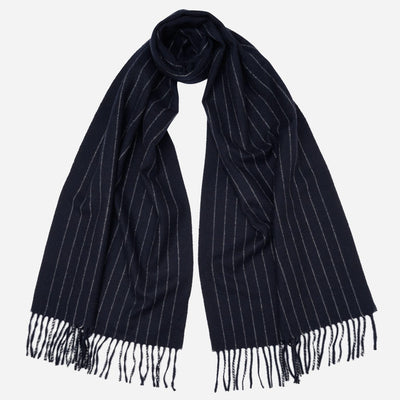 Navy Cashmere Wool Scarf