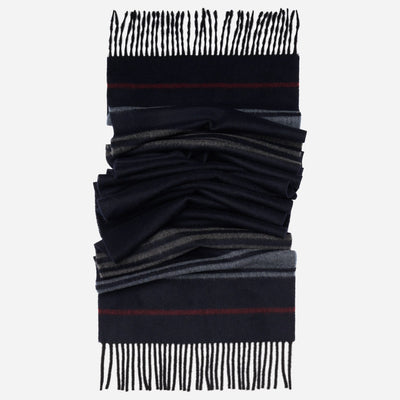 Navy Italian Wool Cashmere Scarf
