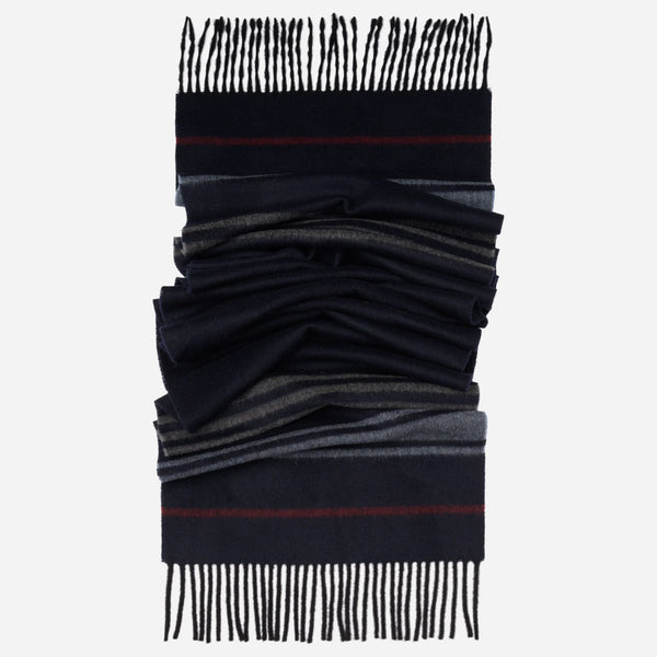 Navy Italian Wool Cashmere Scarf