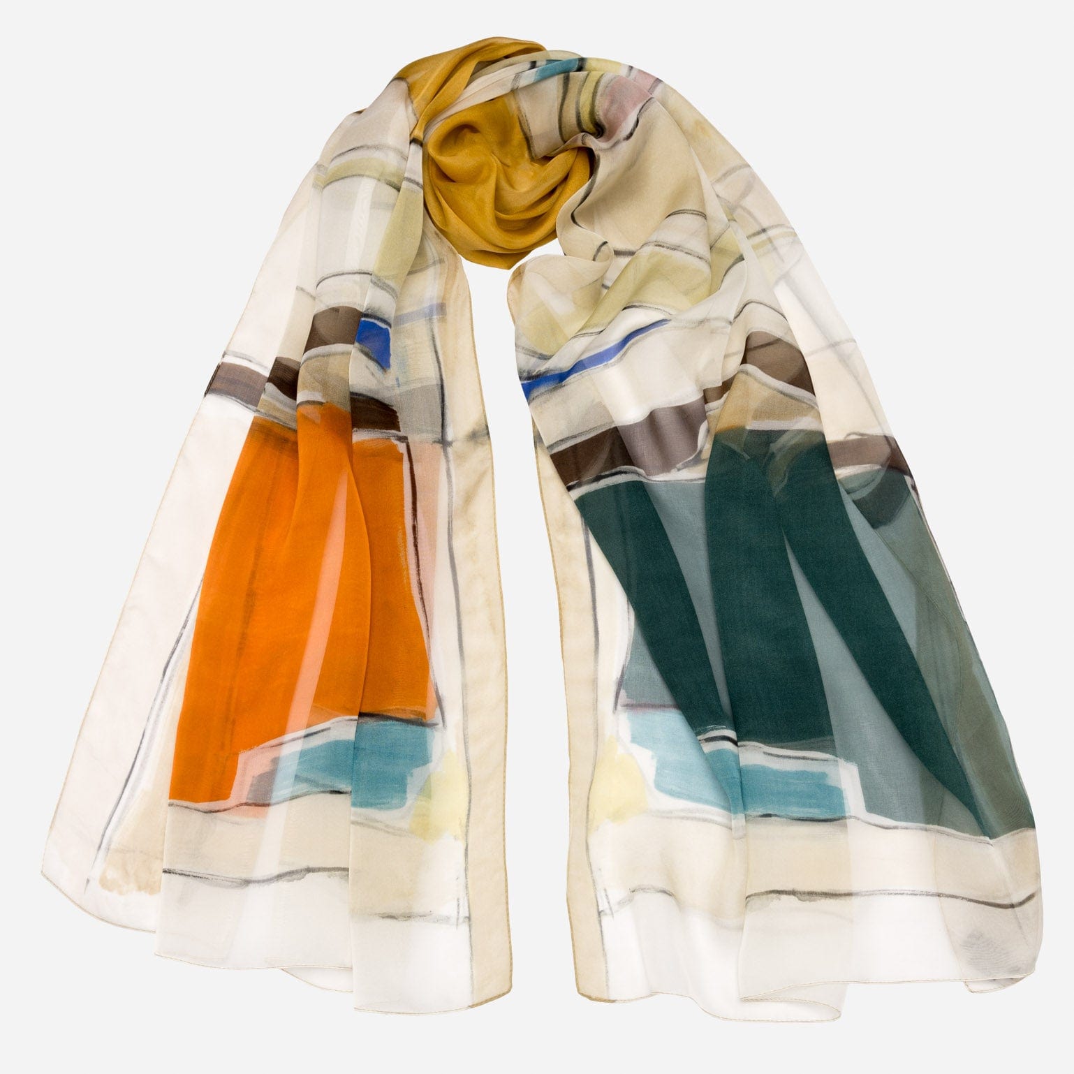 Sheer Silk Designer Italian Scarf