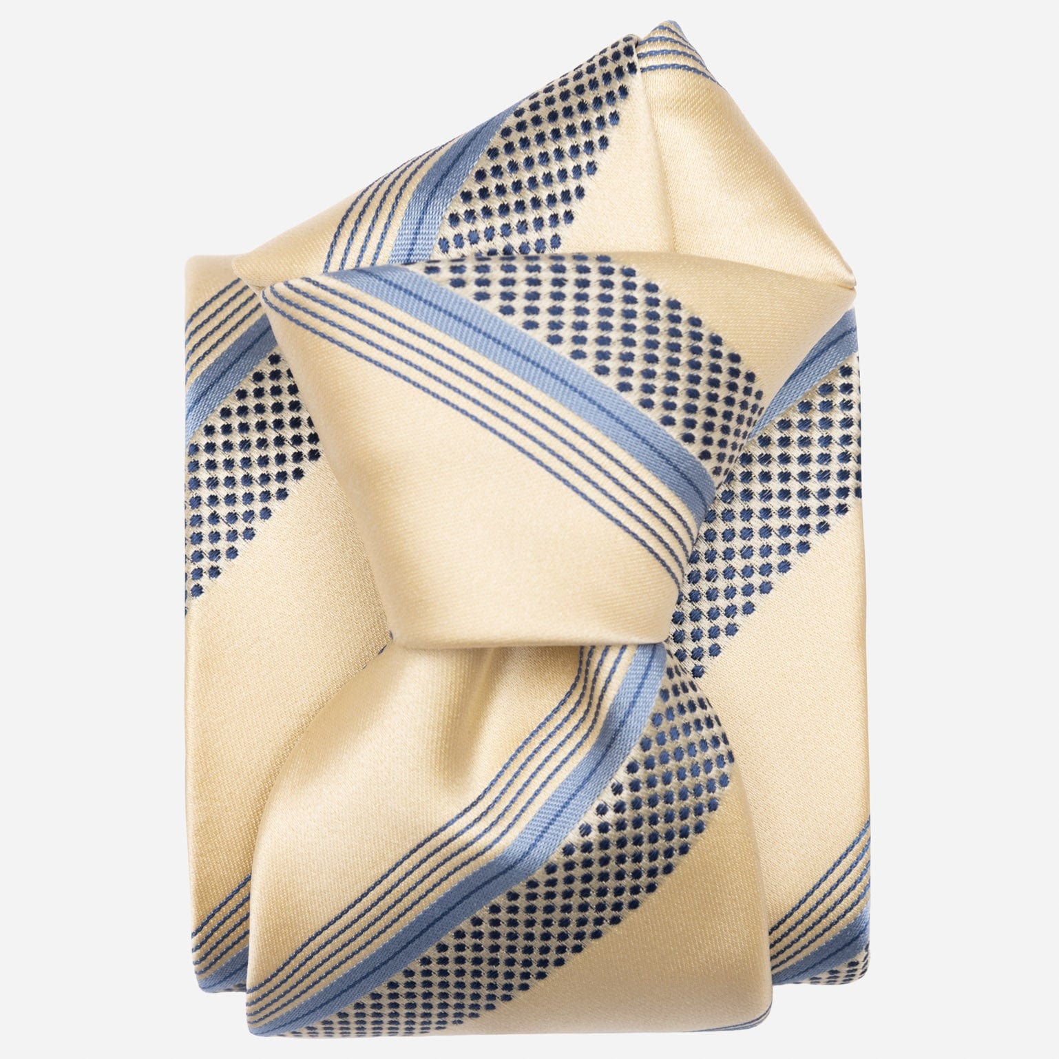 Yellow Stripe Italian Silk Handmade Tie