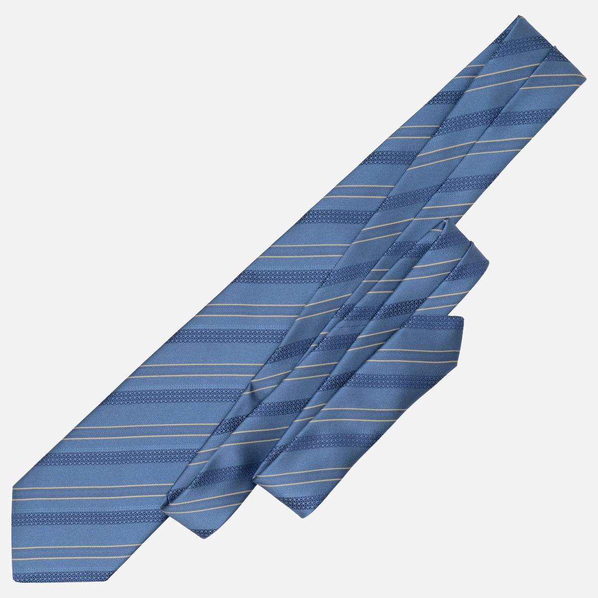 Handmade Blue Striped Silk Tie