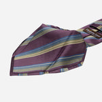 Designer Plum Striped Silk Tie