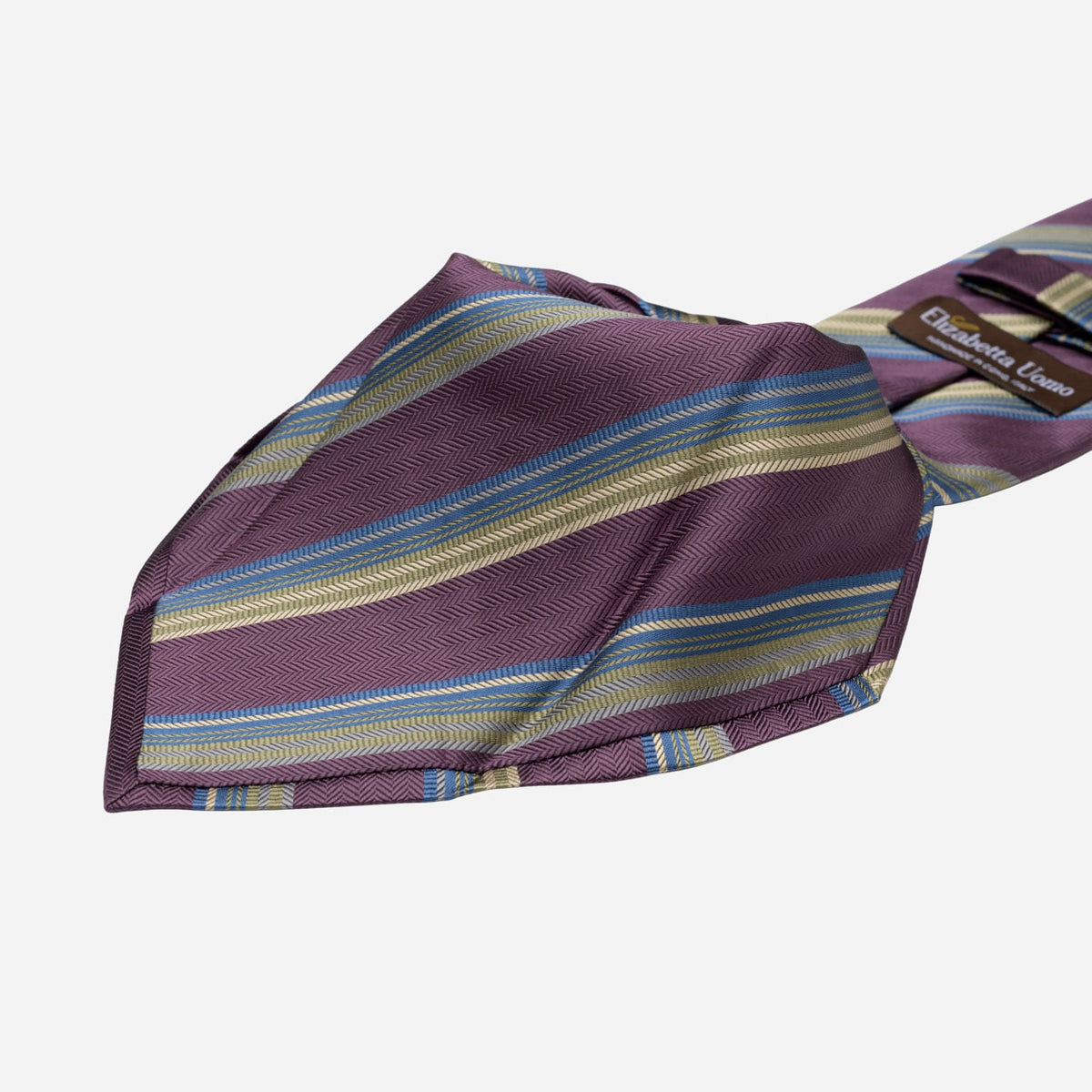 Designer Plum Striped Silk Tie