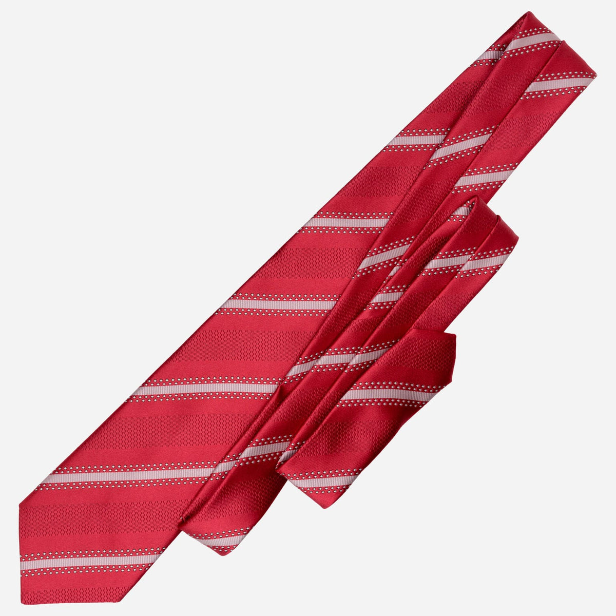 Italian Designer Red Striped Tie