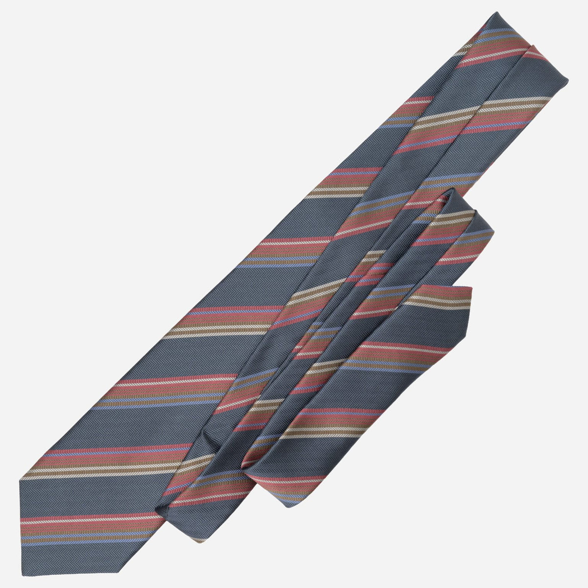 Sage Green Striped Italian Silk Tie