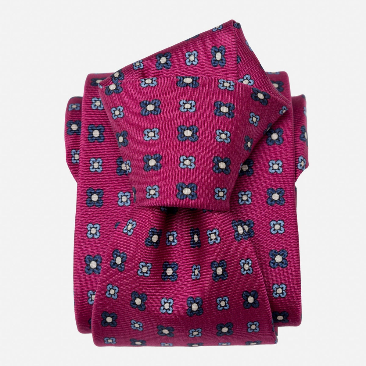 Handmade Italian Silk Tie - Magenta