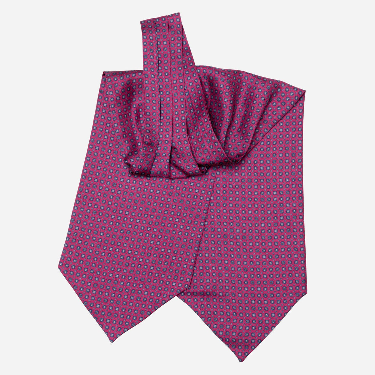 Magenta Italian Silk Ascot Tie Day Cravat