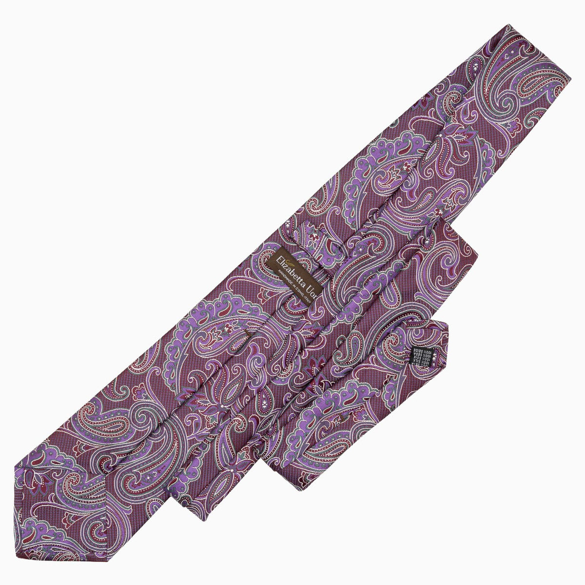 Magenta Woven Paisley Italian Silk Tie