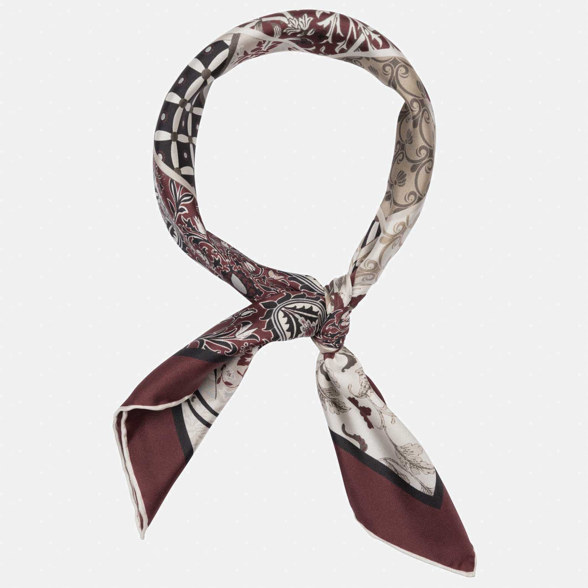 Maroon Italian Silk Neckerchief