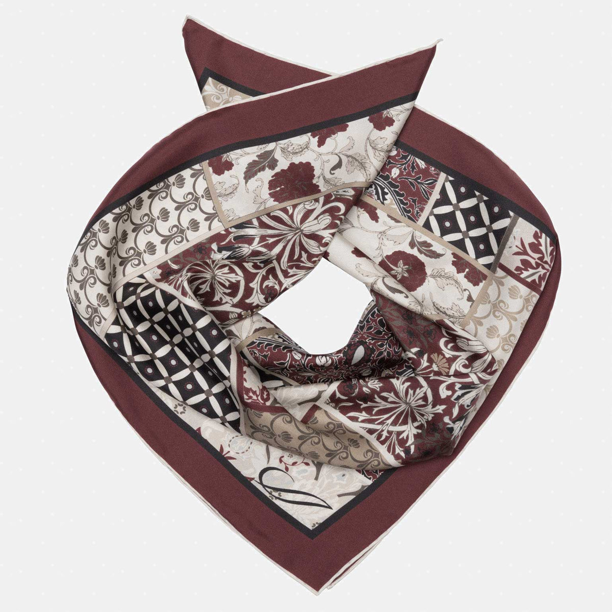 Maroon Italian Silk Neckerchief