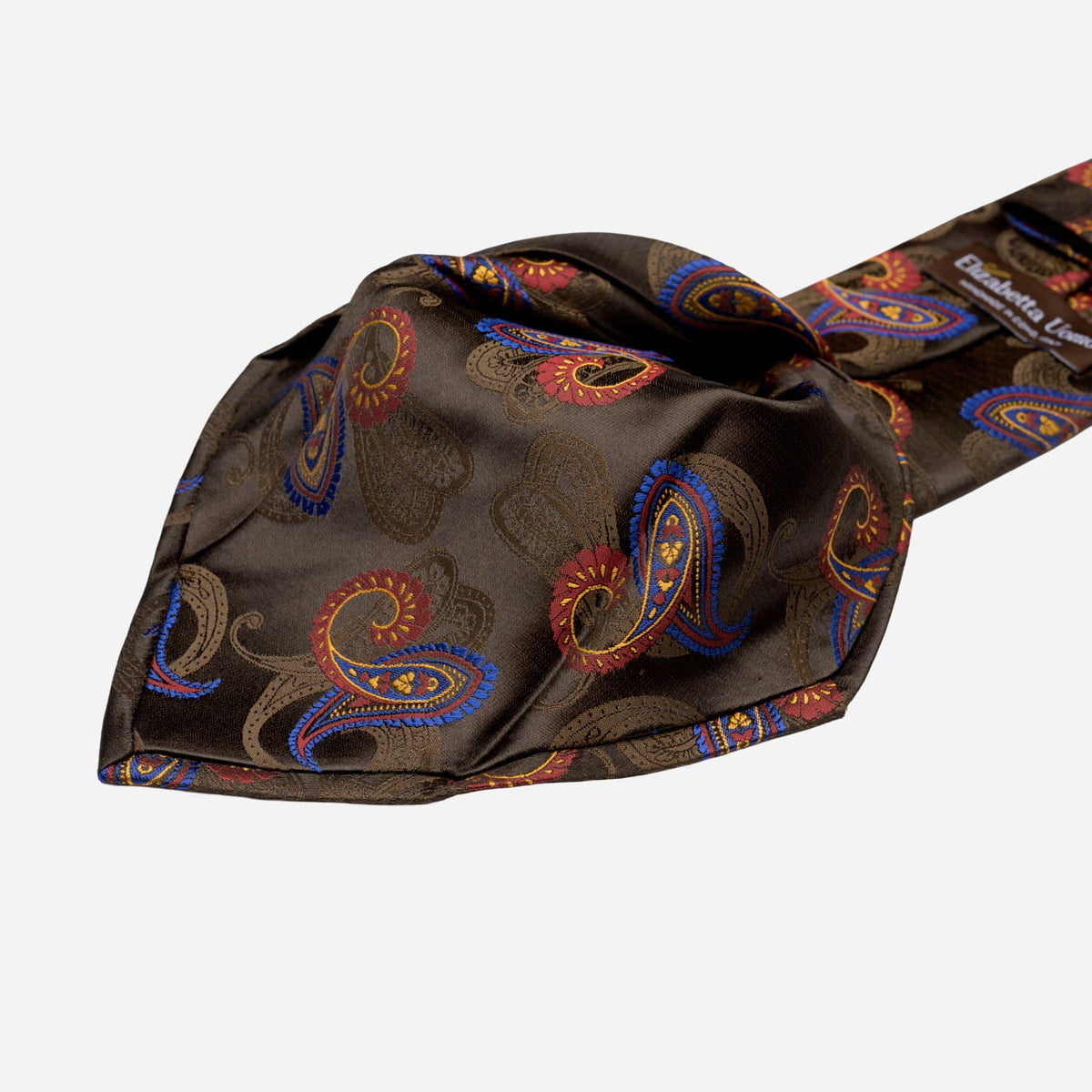 Designer Brown Paisley Silk Tie