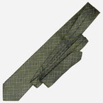 Handmade Italian Designer Green Silk Tie