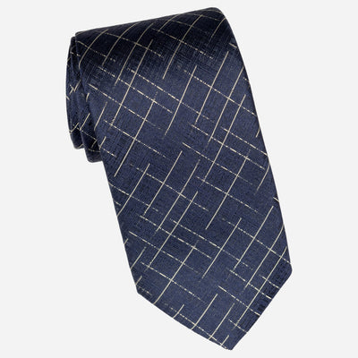 Handmade Italian Designer Navy Silk Tie