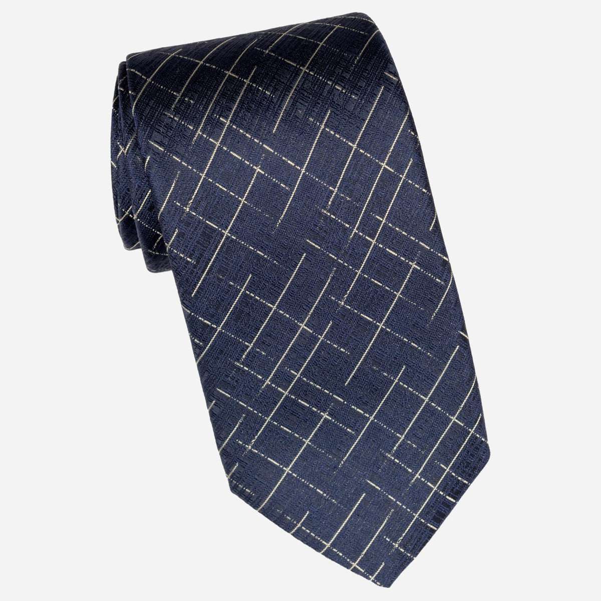Handmade Italian Designer Navy Silk Tie