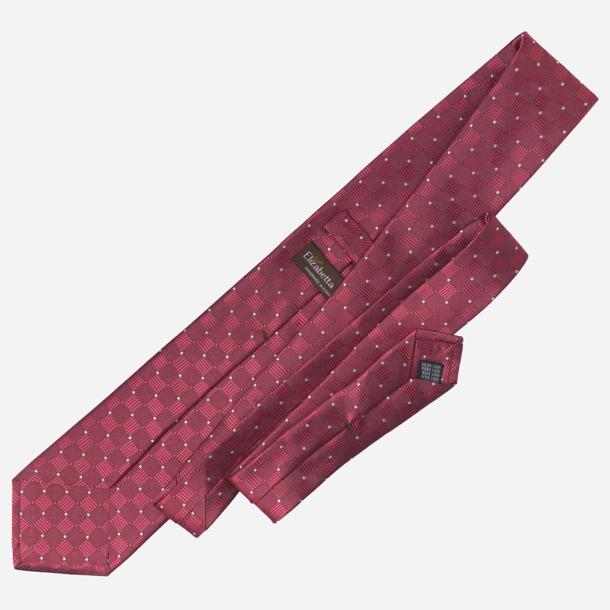 Crimson Red Handmade Italian Silk Tie