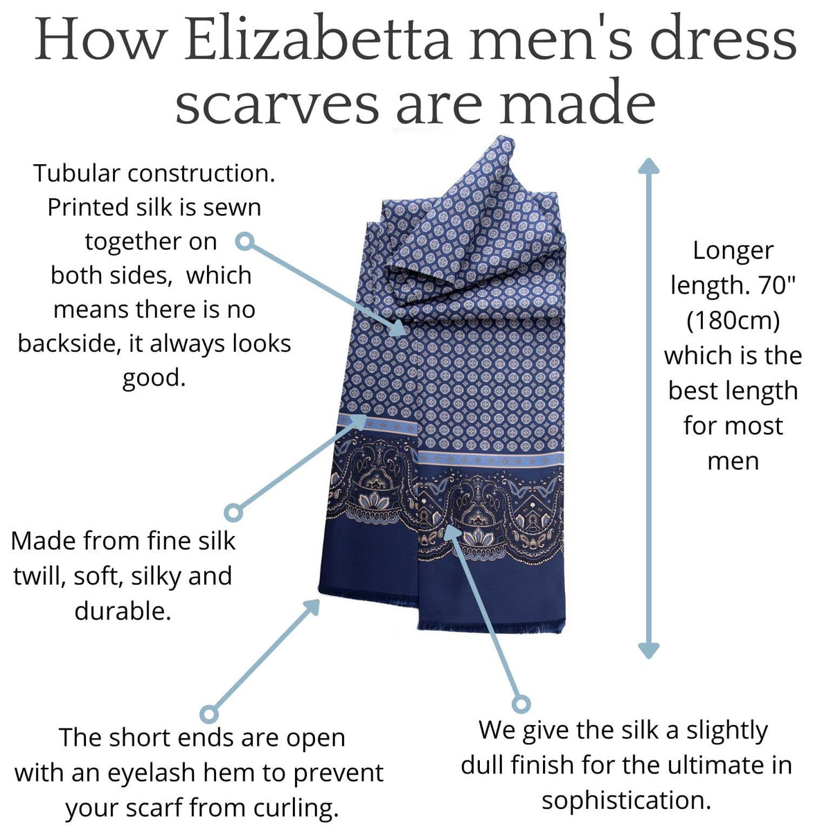 How Elizabetta men&#39;s dress scarf is made