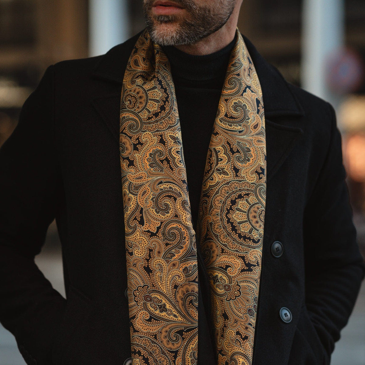 best Italian silk wool scarves for men