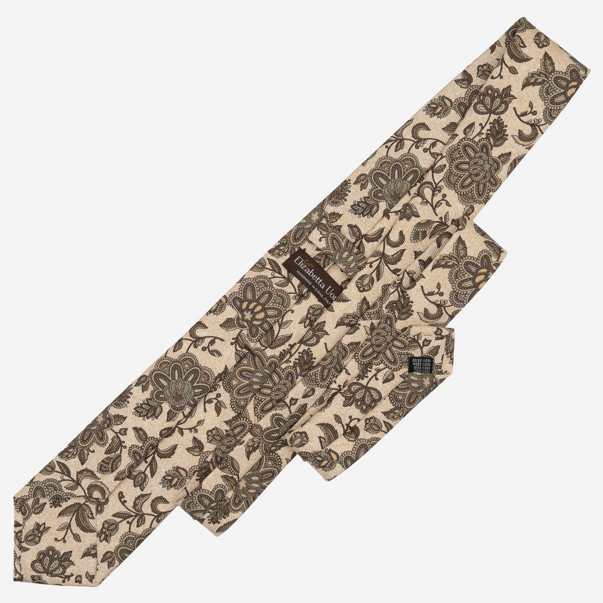 Beige & Sage Handmade Italian Silk Tie