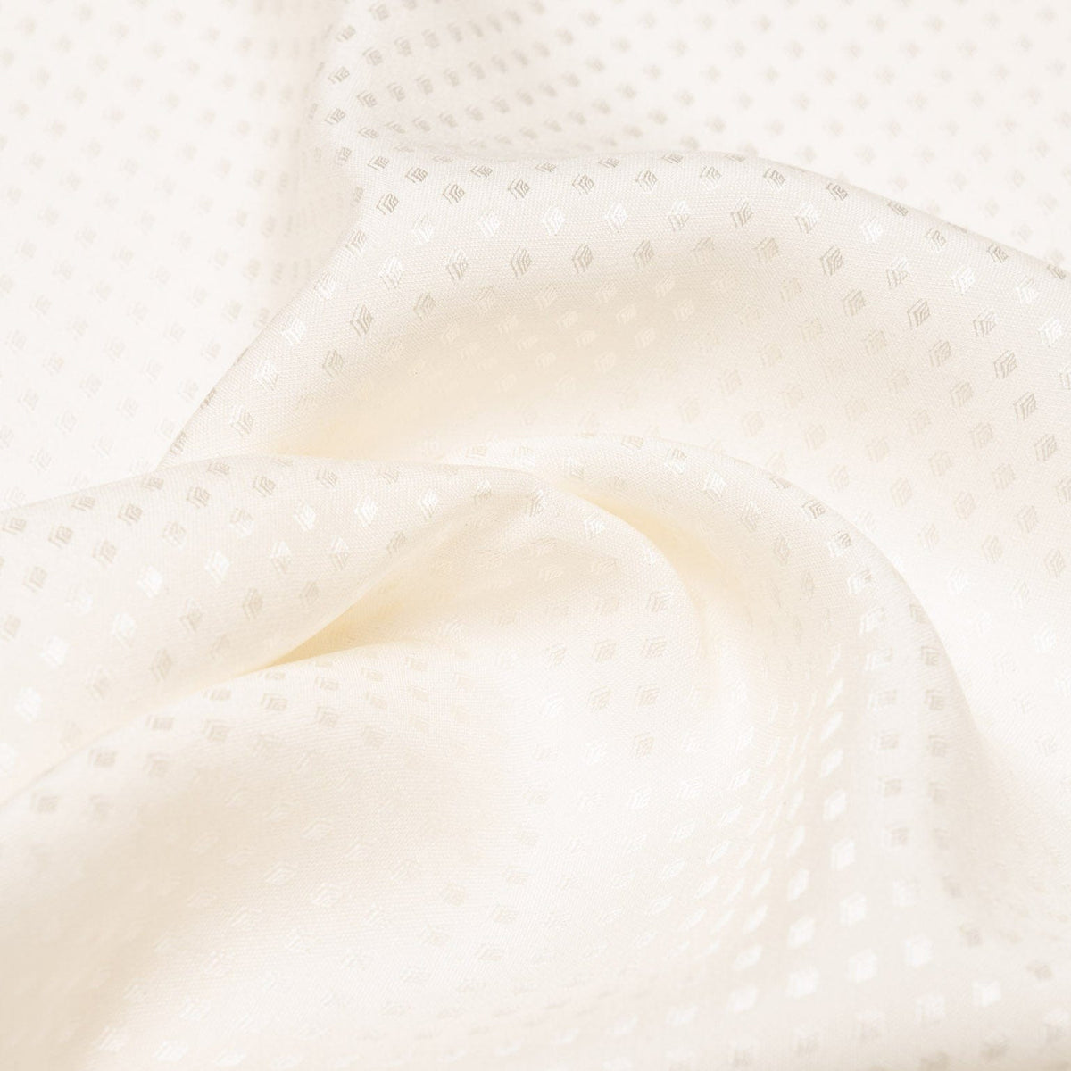 Hand Rolled Luxury White Silk Pocket Square