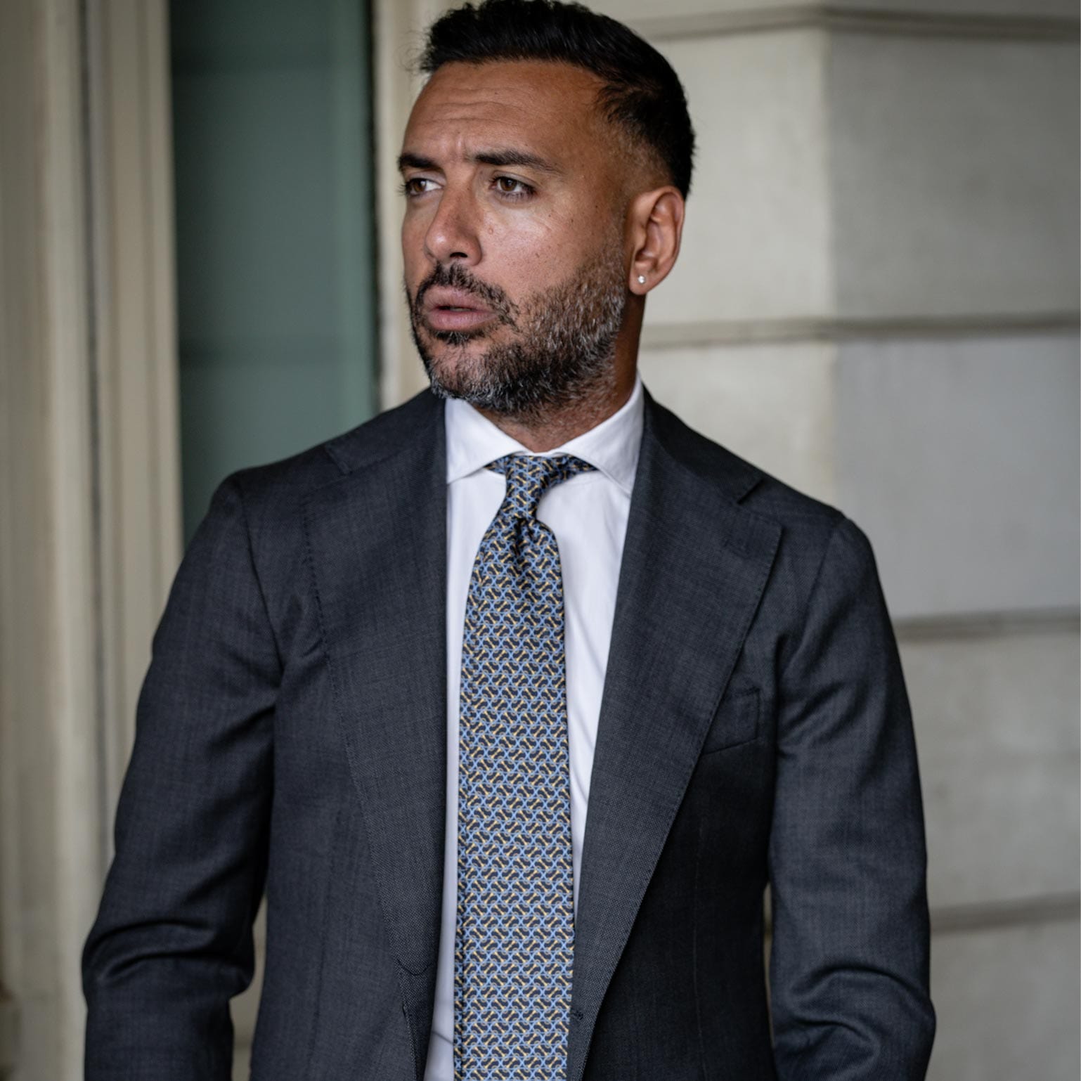 Luxury Navy Equestrian Handmade Silk Tie