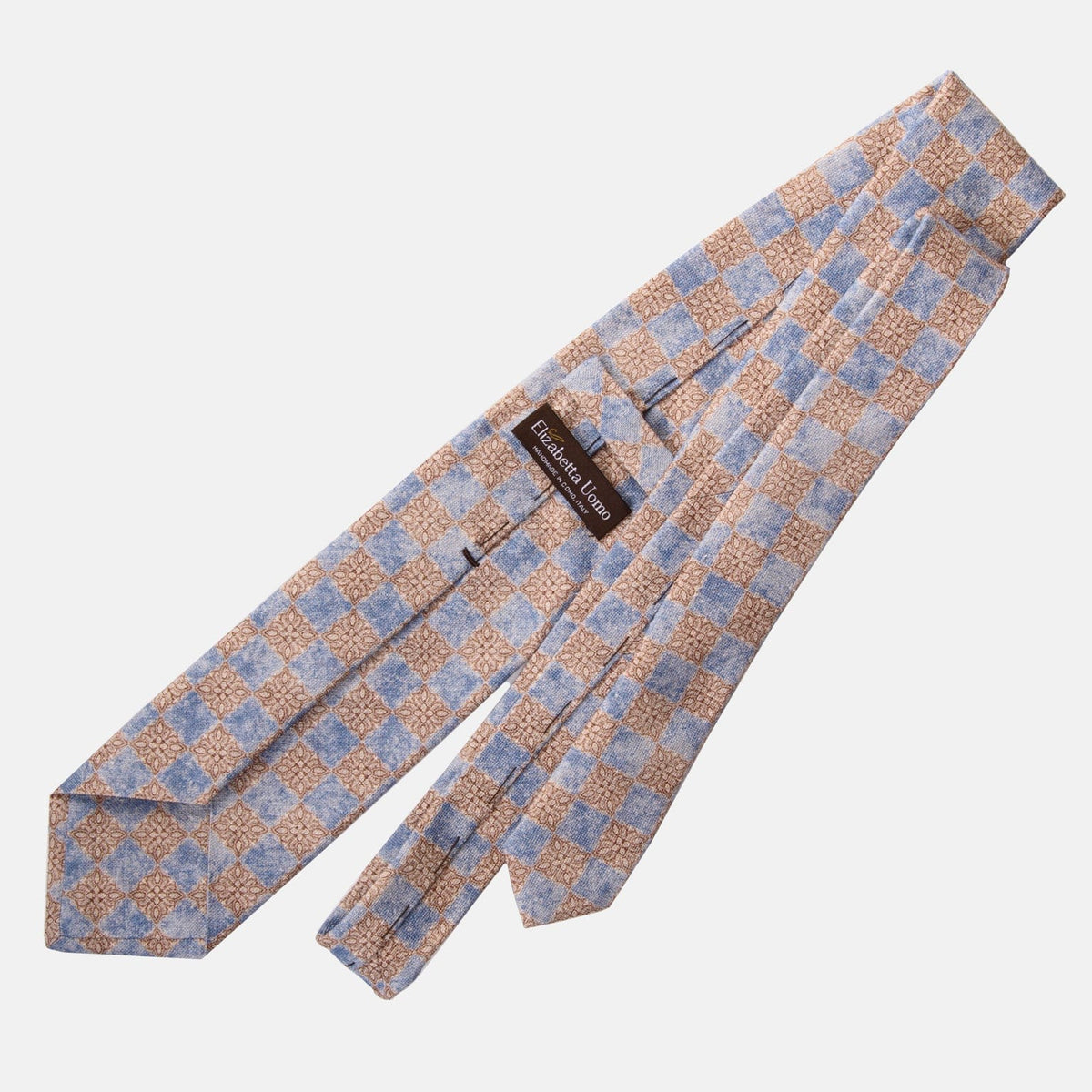 Handmade Italian Silk Bourette Tie - Blue