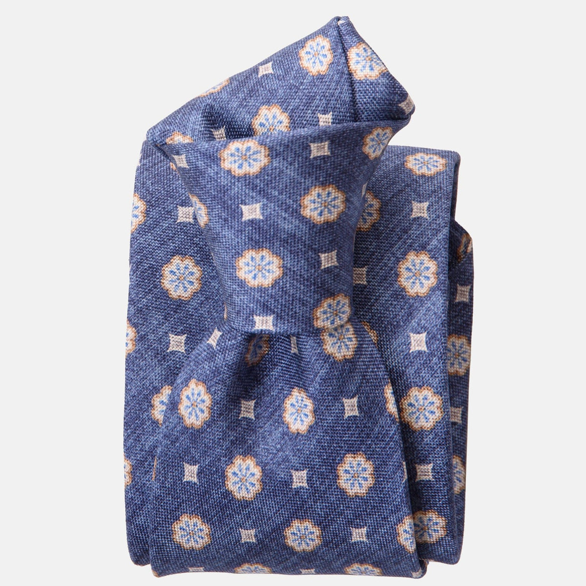 Blue Medallion Italian Silk Tie