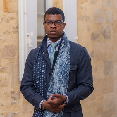 Italian Blue Unisex Modal Twill Scarf