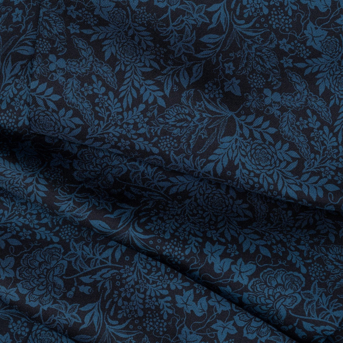 Italian Designer Dark Blue Silk Scarf