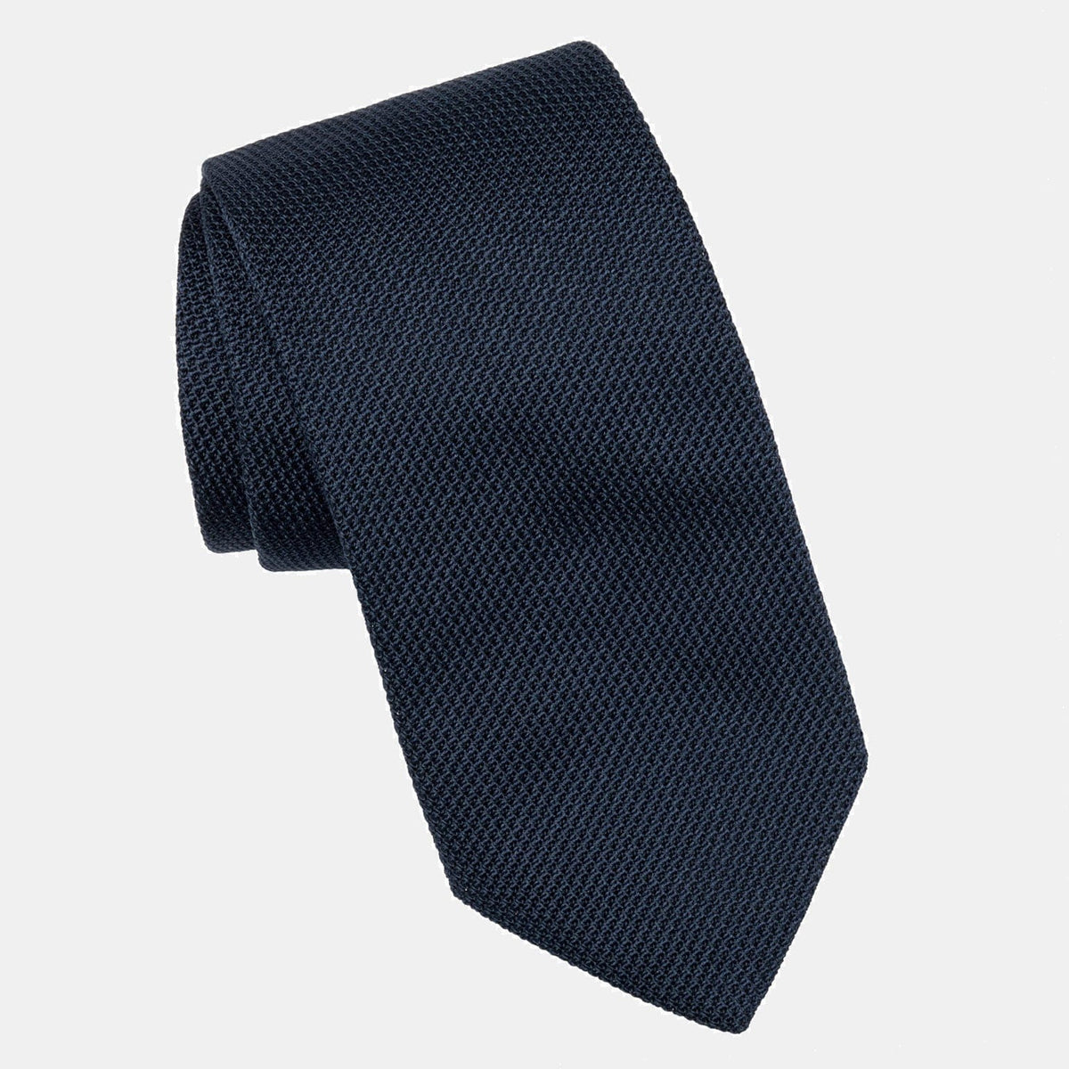 Dark Navy Grenadine Tie - 100% Silk Made in Italy