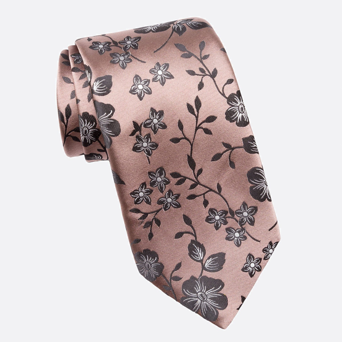 Pink Floral Italian Silk Jacquard Tie