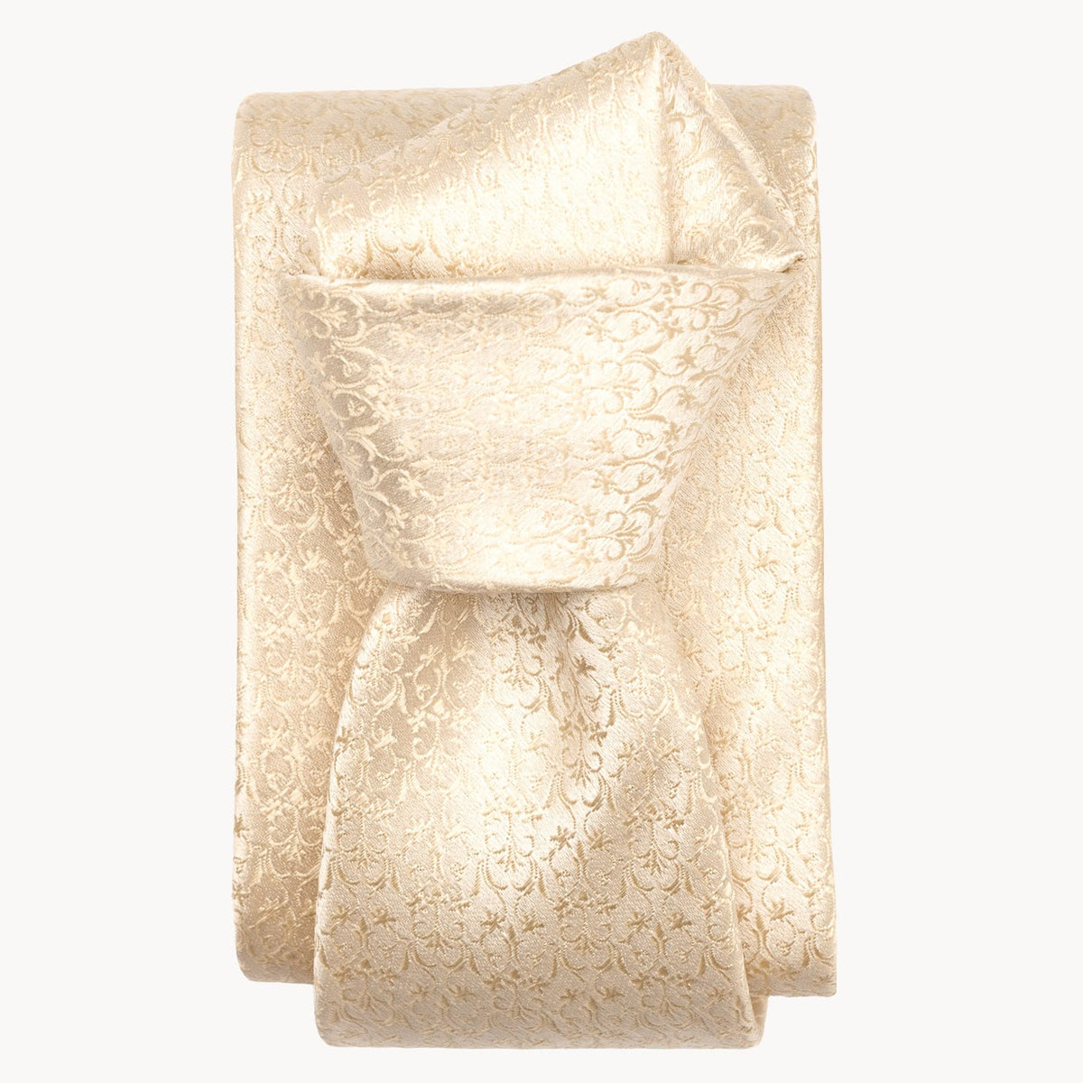 Italian Designer Champagne Silk Necktie