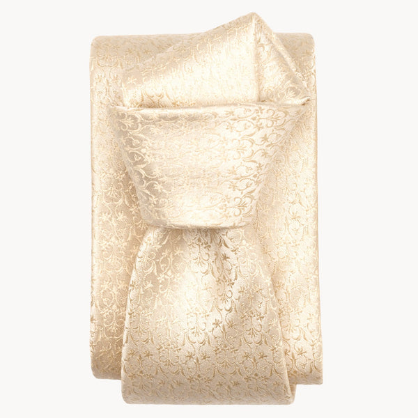Italian Designer Champagne Silk Necktie