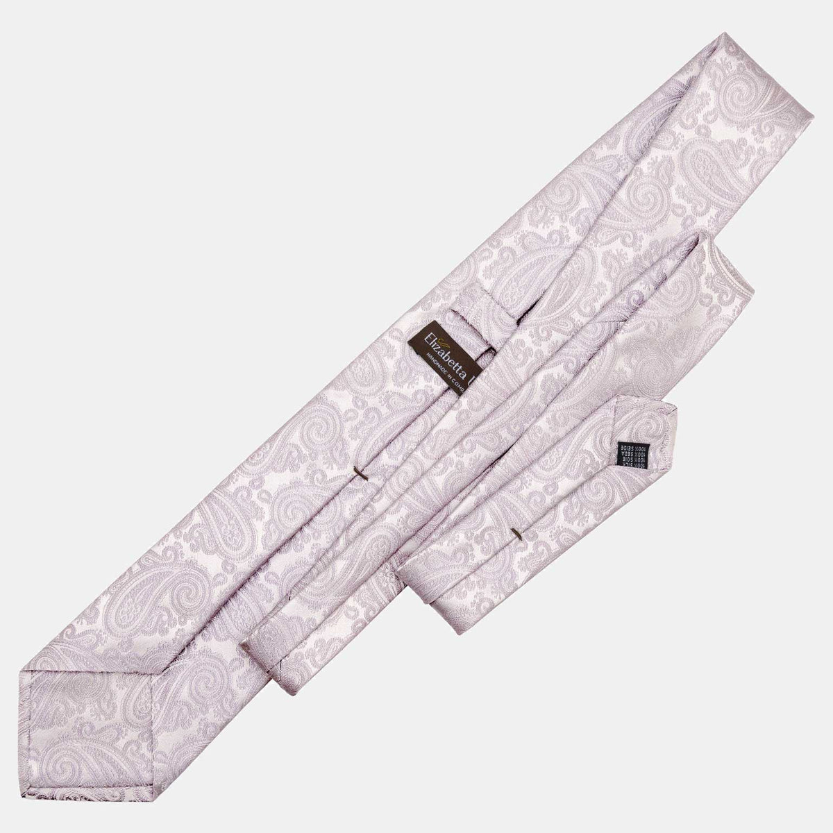 Italian Lavender Silk Paisley Formal Tie