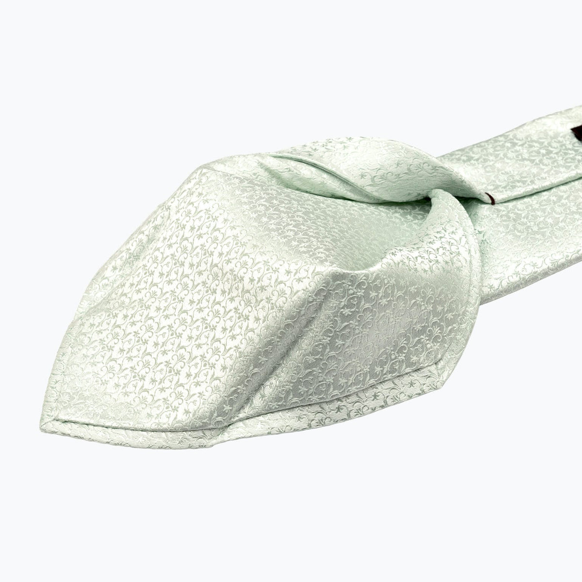 Italian Designer Pale Mint Silk Necktie