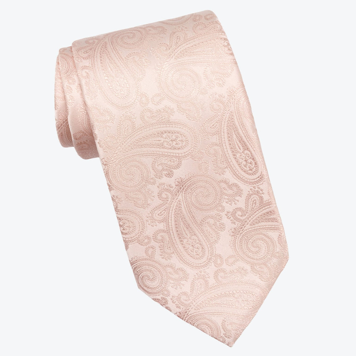 Italian Pink Silk Paisley Formal Tie