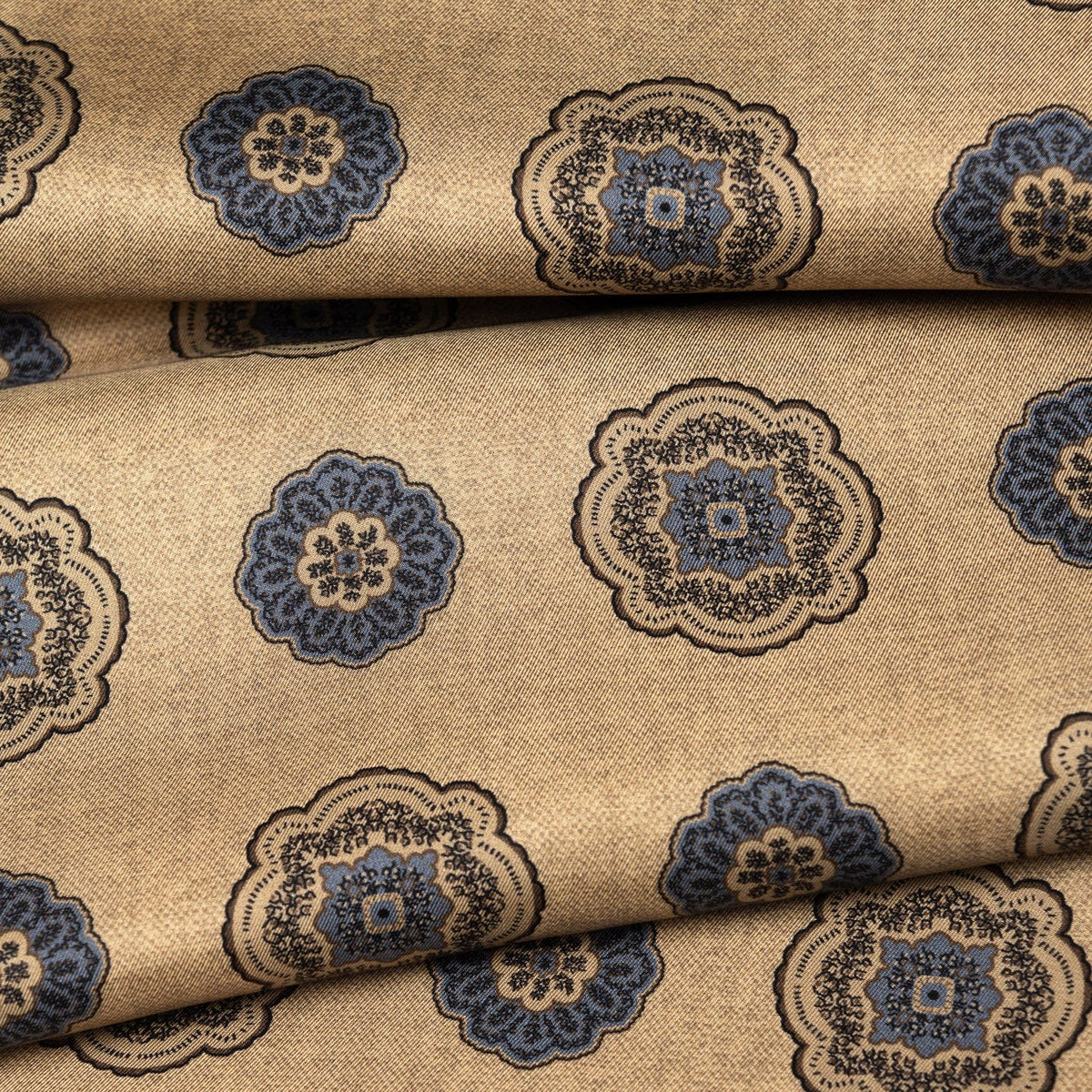 Italian Men's Golden Wheat Silk Scarf