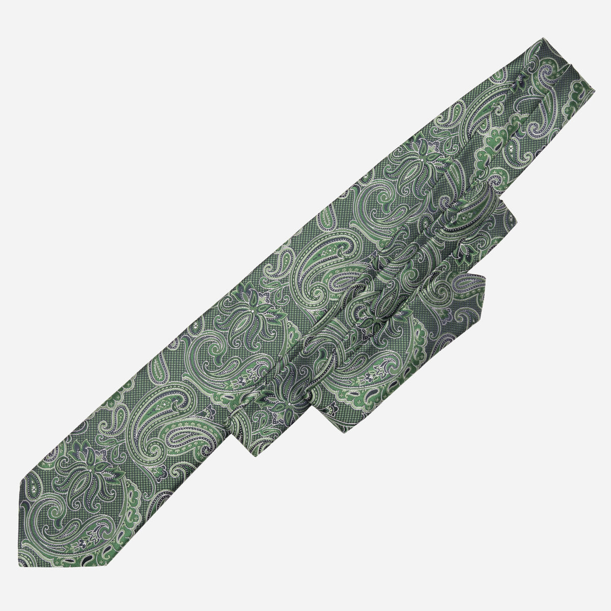 Green Woven Paisley Italian Silk Tie