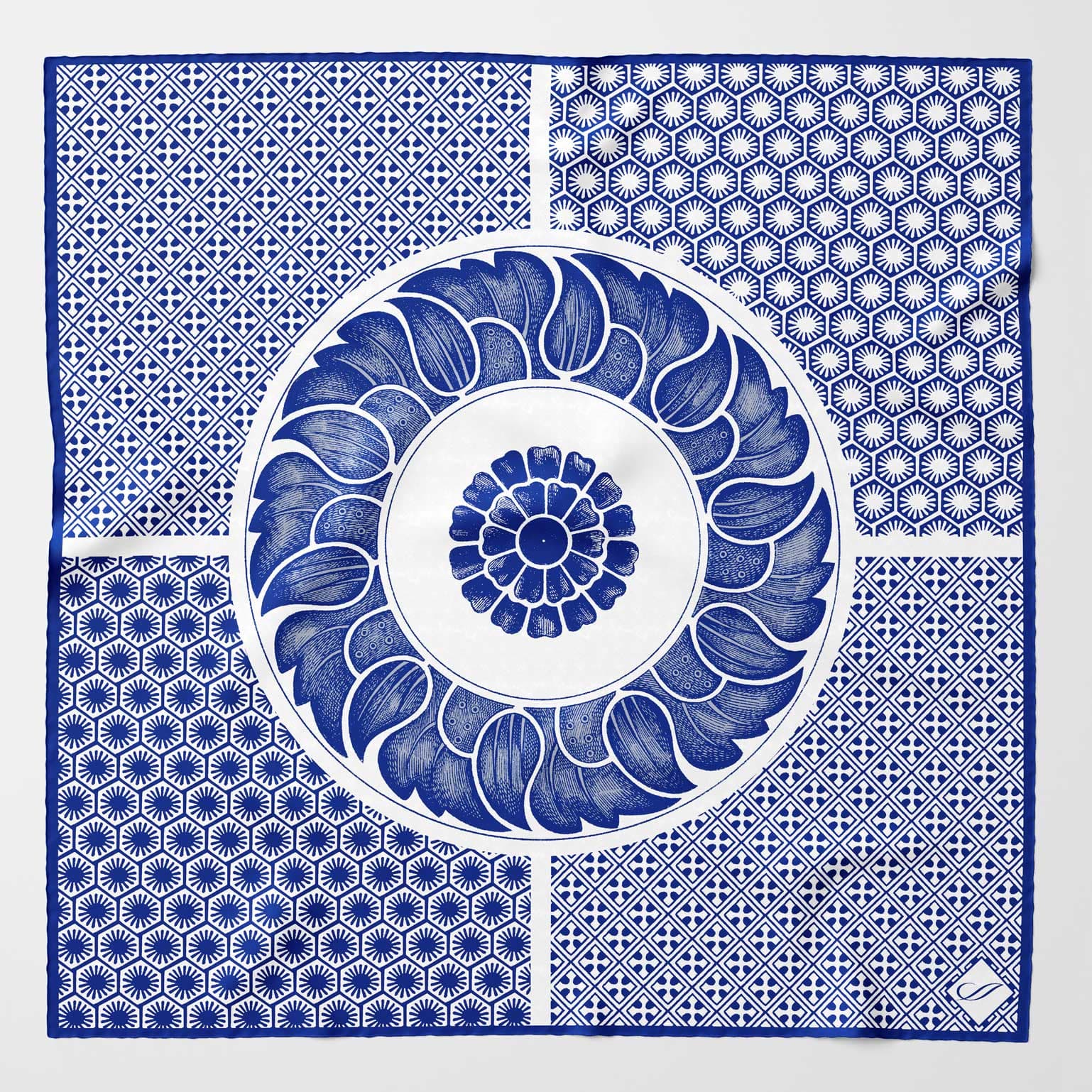 Men's Silk Bandana Neckerchief - Blue