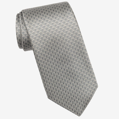 Designer Italian Silk Tie Steel Grey