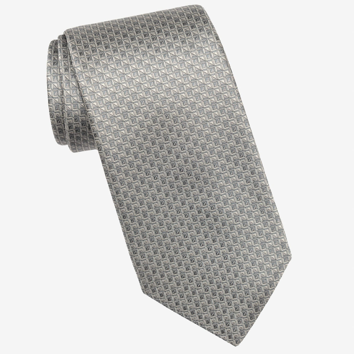 Designer Italian Silk Tie Steel Grey