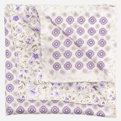 Lavender Double Sided Silk Pocket Square