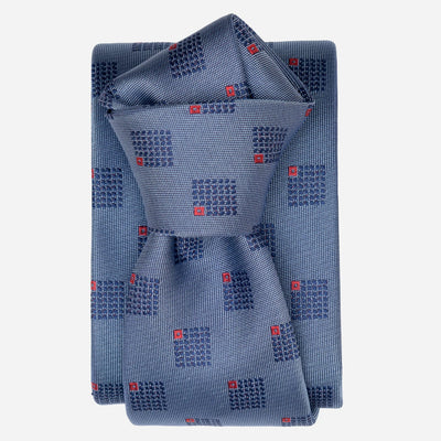 French Blue Handamade Italian Silk Tie