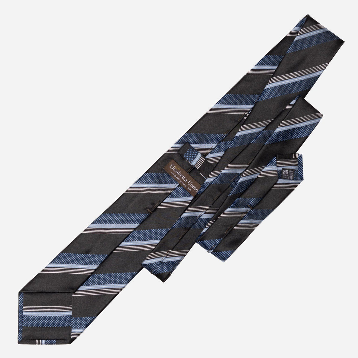 Best Formal Black Stripe Italian Silk Jacquard Tie